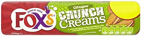 Fox's Ginger Crunch Cream - 168g - Pack of 4 (168g x 4)