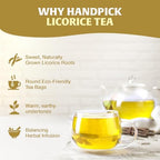 HANDPICK, Licorice Root Tea Bags (50 Count, 2g/tea bag) Licorice Tea | Non-GMO, Caffeine Free | Goodness of Cinnamon, Blackpepper, Clove, Cardamom & Ginger