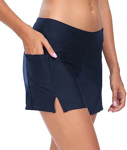 ChinFun Women's Board Shorts Swimswear Bottoms Tankini Swim Bathing Briefs Swimsuit Boardshorts Beach Trunks with Liner