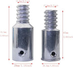 2PCS 1 in & 7/8 in Threaded Tip Replacement Ultra Threaded Tip Repair Kit Pole Handle Replacement Extension Pole Adapter Tips for Extension Poles Repairing