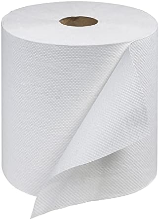 Tork Universal Hand Towel Roll White, Compatible with H21 Dispensers, 100% Recycled Fiber 6 Rolls x 800 Ft (RB8002)