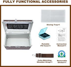 Storage Lock Box with Combination Lock, Lockable Medicine Storage Box, Empty First Aid Box, Security Lock Box, Multipurpose Locking Box for Home and Outdoor Use (Coffee, X-Large)
