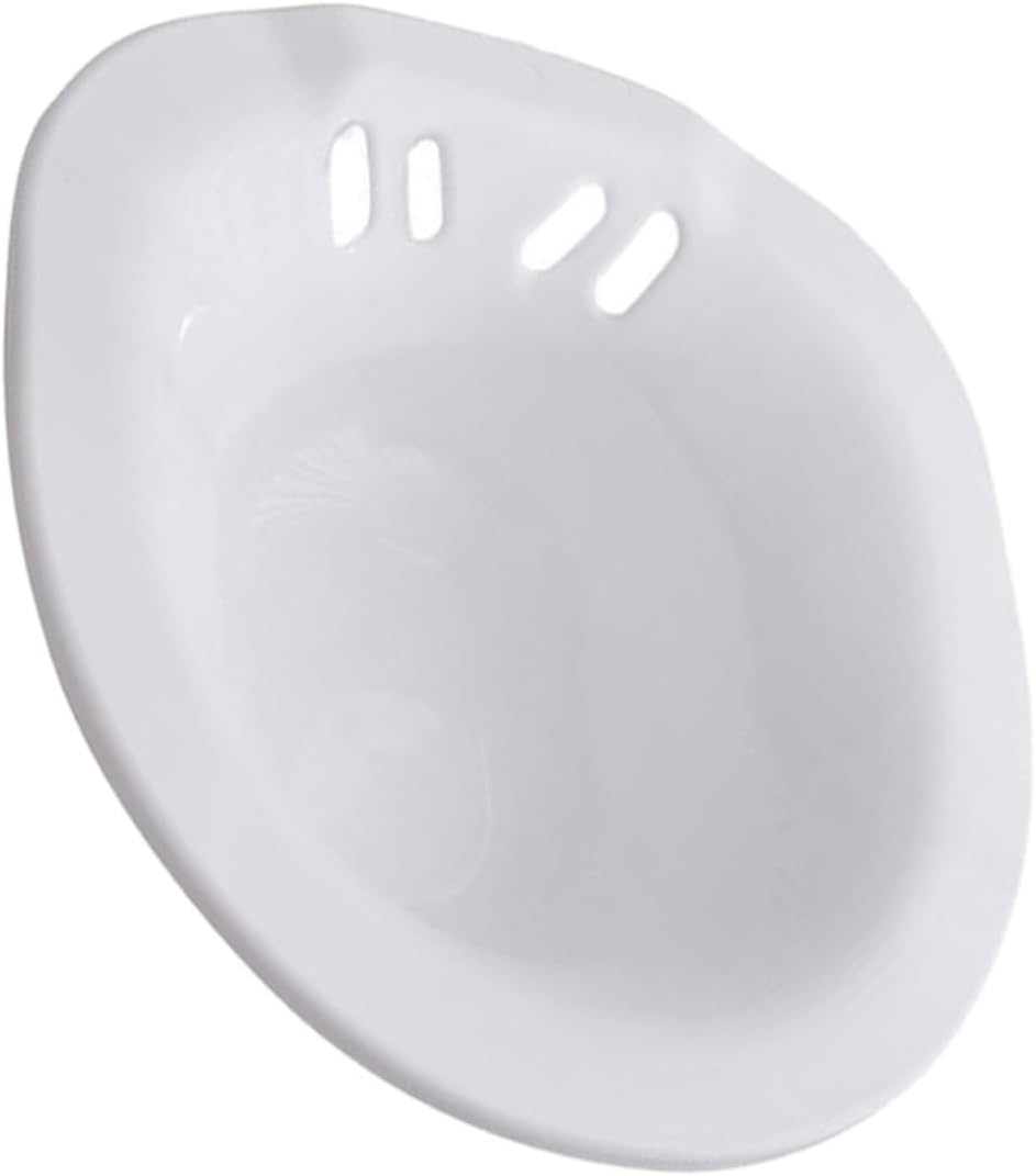 Plastic Sitz Bath Toilet Seat Postpartum Care Wash Basin for Moms Comfortable Design for Soothing Relief Ideal for Hemorrhoids Easy to Clean with Drain Holes Fits Toilet Seats
