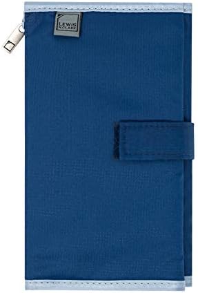 Lewis N. Clark Travel Pill Organizer, for Vitamins, Medication, Prescriptions, Or Medicine Storage, 16 Slot Pouch, Navy