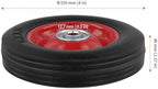 HOZEON 6 Pack 6 x 1.5 Inch Flat Free Rubber Tires, 1/2 Inch Axle Hole Solid Dolly Wheels Replacement, Hand Truck Wheel, 176 lbs Max Load Bearing Capacity