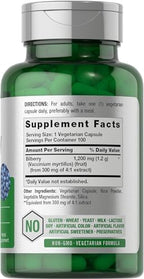 Horbäach Bilberry Fruit Extract | 100 Capsules | Vegetarian, Non-GMO, Gluten Free Supplement