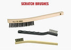 Weiler 44232 Plater's Brush, Stainless Steel Fill, 4 X 19 Rows, Curved Handle, Made in The USA (Pack of 12)