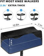 JOYTUTUS Knee Scooter Cushion Cover, Knee Scooter Pad for Comfort, 2.36" Thick Memory Foam Cushion Knee Walker Accessories with Removable Cover