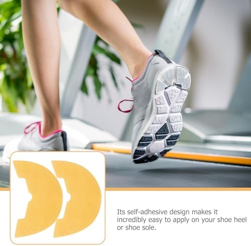 Beaupretty 5 Pairs Adhesive Rubber Shoe Heel Pads Non-Slip Sole Protectors for Sneaker and Basketball Shoe Repair Anti-Wear Slip-Resistant Pads for Size 44-45