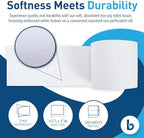 Boardwalk 2-Ply Bulk Toilet Paper Rolls for Professional and Commercial Use | 125 Feet Septic Safe Single Roll Toilet Paper Rolls | 500 White 4.5" x 3" Sheets per Roll | 96 Count per Box