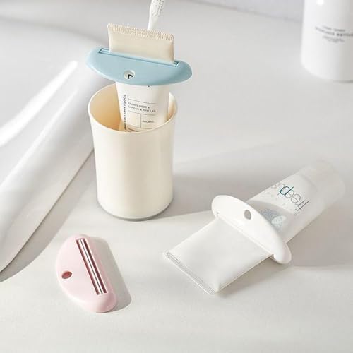 20pcs Plastic Toothpaste Squeezer 4-Color Toothpaste Tube Squeezer Cute Plastic Tube Squeezer Bracket, Multi Functional Toothpaste Squeezer, Used for Squeezing Residual Cleansing Milk Cosmetics