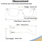 5 Pack Reading Glasses Men Women Spring Hinges Comfortable Glasses for Reading (5 Clear, 1.50)Medium