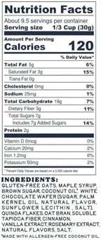 Oat Haus Cinnamon Roll Granola (10 oz Bag) – Low Sugar (7g), 3g Fiber, Gluten Free, Vegan, Nut-Free – Cinnamon Swirl Crunch, Resealable Pouch