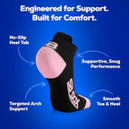 SB SOX 2-Pair Compression Socks for Men and Women (15-20mmHg) – Low Cut Running Athletic Socks for All-Day Wear
