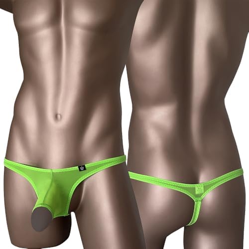 Gogobear Mens Elephant Nose Underwear Hollow Out Thin Double Strap G-String Thongs Brief