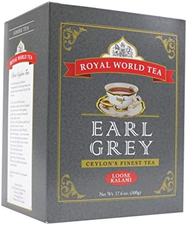 Royal World Loose Leaf Earl Grey Tea – Premium Blend of Bergamot & Ceylon Black Tea – Ideal for London Fog & Iced Drinks – Perfect for Recipes – Sourced from Sri Lanka – Minimal Packaging, 17.6oz