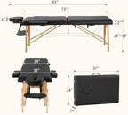 BestMassage Massage Bed Portable Massage Table 24 inch Wide Lash Bed Height Adjustable 2 Folding Spa Table with Non-Woven Bag for Spa Footmassage Facial CareSpa Tattoo