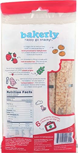 Bakerly, Crepe Strawberry Filled, 1.13 Ounce, 6 Pack