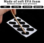 64Pairs Foam Glasses Nose Pads Replacement Black Self Adhesive Non-Slip Eyeglass Nose Pads Stick on Plastic Frames Thin Nosepads Sticky Anti-Slip Support Nose Pads for Eyeglasses Sunglasses Glasses