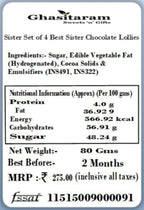Ghasitaram Gifts Rakhi Gifts for Brothers Rakhi Chocolate Rakhi Gifts for Sister Set of 4 Best Sister Chocolate Lollies