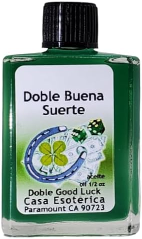 Double Good Luck Oil (Doble Buena Suerte Aceite) Double Good Luck Oil- Increase Fortune - Attract Positive Energy & Abundance-0.5 FL OZ (1 Pack)