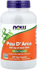 Now Foods PAU D' Arco, 500 mg, 250 Veg Capsules