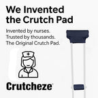 Crutcheze Premium USA Designed Crutch Pad and Hand Grip Covers | Comfortable Underarm Padding Washable Breathable Moisture Wicking Soft Orthopedic Products Accessories