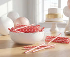 Cherry Sour Powder Filled Candy Straws - 100 Count of Nostalgic Bulk Tangy Sweet and Sour Red Treats