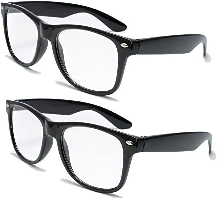 Vision World Eyewear 2 Pairs Deluxe Reading Glasses - Comfortable Stylish Simple Readers Magnification