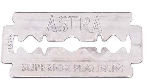 Astra Platinum Double Edge Safety Razor Blades,100 Blades (20 x 5)