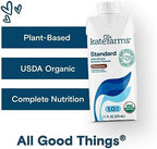 KATE FARMS Organic1.0 Chocolate Nutrition Shake, 16g Protein, 27 Vitamins and Minerals, Meal Replacement 11 oz (12 Pack)