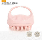 Sndyi Scalp Massager Shampoo Brush, Scalp Scrubber with Soft Silicone Bristles, Scalp Exfoliator for Dandruff Removal, Scalp Massager for Hair Growth, Wet Dry Hair Brush for Scalp Care, Pink