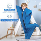 Body Sock Sensory Kids, Medium 27 * 48 inch, Good for Kids Height: 43~51 inch, Soft Fabric with Strong Stitching and Snap Closures (Classic Blue)