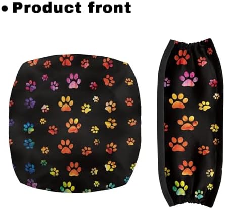 Rollator Walker Accessories Dog Paw Print Walker Seat Covers for Ladies Universal Rollator Walker Seat and Backrest Covers Cute Walkers for Seniors with Seat Gift Covers