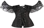 SHYMMUO Corset Top for Women Renaissance Steampunk Bustier Top Sexy Lace Up Corset Top Festival Pirate Halloween Costume