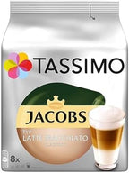 Tassimo Jacobs Latte Macchiato, Rainforest Alliance Certified, Pack of 5, 5 x 16 T-Discs (8 Servings)