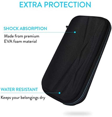 TUDIA Hard EVA Case Compatible with Philips Norelco OneBlade Hybrid Electric Trimmer Shaver, Fits QP2520/90, QP2520/70, QP2630/70 Face and Body, Shockproof Travel Storage Bag - Black [Case Only]