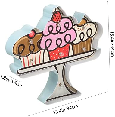 Holibanna 1pc Retro Led Cake Shaped Wall Decor Light Adorn for Home and Shop Creative Iron Material for Parties and Celebrations Battery Not Included