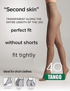 Conte Tights Sheer to Waist Pantyhose with Satin Silky Touch Effect, Tango 40 Den