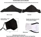 Cloth Face Mask for Women, Men, Teens, Made in USA,Washable Reusable,Breathable with Filter pocket and Nose Wire