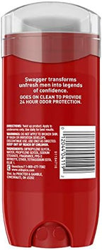 Old Spice Aluminum Free Deodorant for Men Red Zone Collection, Swagger Invisible Solid, Lime & Cedarwood Scent, 3.8 Oz