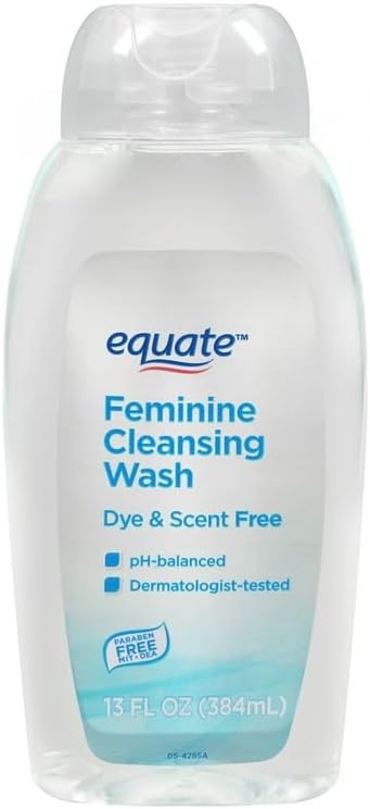 Equate Feminine Cleansing Wash For all Skin Types, Scent & Dye Free, ph-Balanced, 13 fl oz