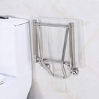 HanDuo Plastic Shower Chair Foldable Wall Mounted - Folding Bathroom Stools and Seats - Bath Bench for Bathing/Showering, Elderly, Disabled
