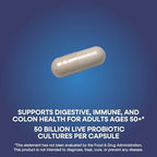 Nature’s Way Fortify Extra Strength(1) Probiotic Adults 50+, 50 Billion Live Cultures, Prebiotics, Probiotics for Digestive Health*, Immune Support*, Colon Health*, 30 Capsules