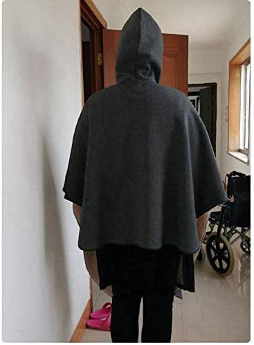 Wheelchair Cloak, Wheelchair Cape Blanket, Warm Plush Windproof Autumn and Winter Wheelchair Blanket, Universal Size Wheelchair Cloak (Grey XL)