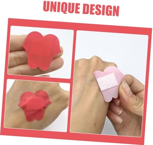 50pcs Hydrocolloid Patches for Face Lip Wound Bandages Adorable Lip-Shaped Adhesive Patches