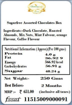 Valentine Gifts - Valentine Chocolates Ghasitaram Gifts - Assorted Sugarfree Chocolates Box