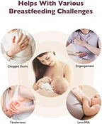 Momcozy Rolling Lactation Massager with Heat, 3-in-1 Real-Like Massage for Relieve Clogged Ducts, Breast Massager Warming for Breastfeeding, Improve Milk Flow, Blue-Green
