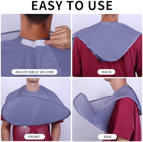 Beard Bib, Beard Apron Foldable Multi-Purpose Shaving Bib, Apron for Men for All Men'S Gifts (grey)