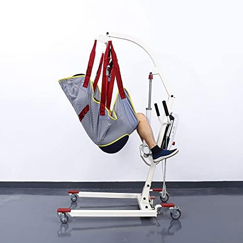 Lift Sling with Head Support, Medical Patient Lift Slings Large with Commode Opening, Full Body Mesh Transfer Lift Sling, Shower Sling Toilet Sling for Elderly & Patient up to 510 lbs